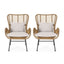 Modern Aesthetic Outdoor Rattan Accent Chair With Metal Legs