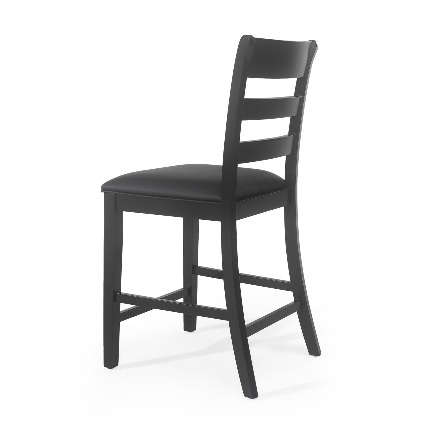 Farmhouse Upholstered Wood Counter Stools