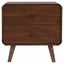 2 Drawer Nightstand - Walnut