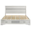 California King Storage Platform Bed With 2 Drawer - White