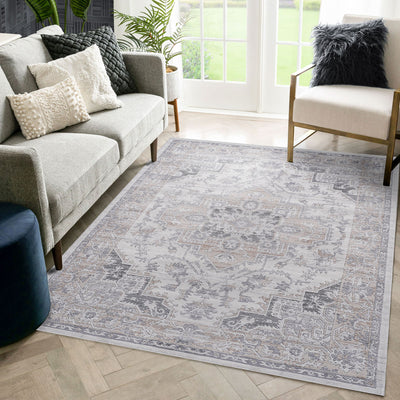 Marfi - 8' X 10' Oriental Area Rug - Ivory / Beige