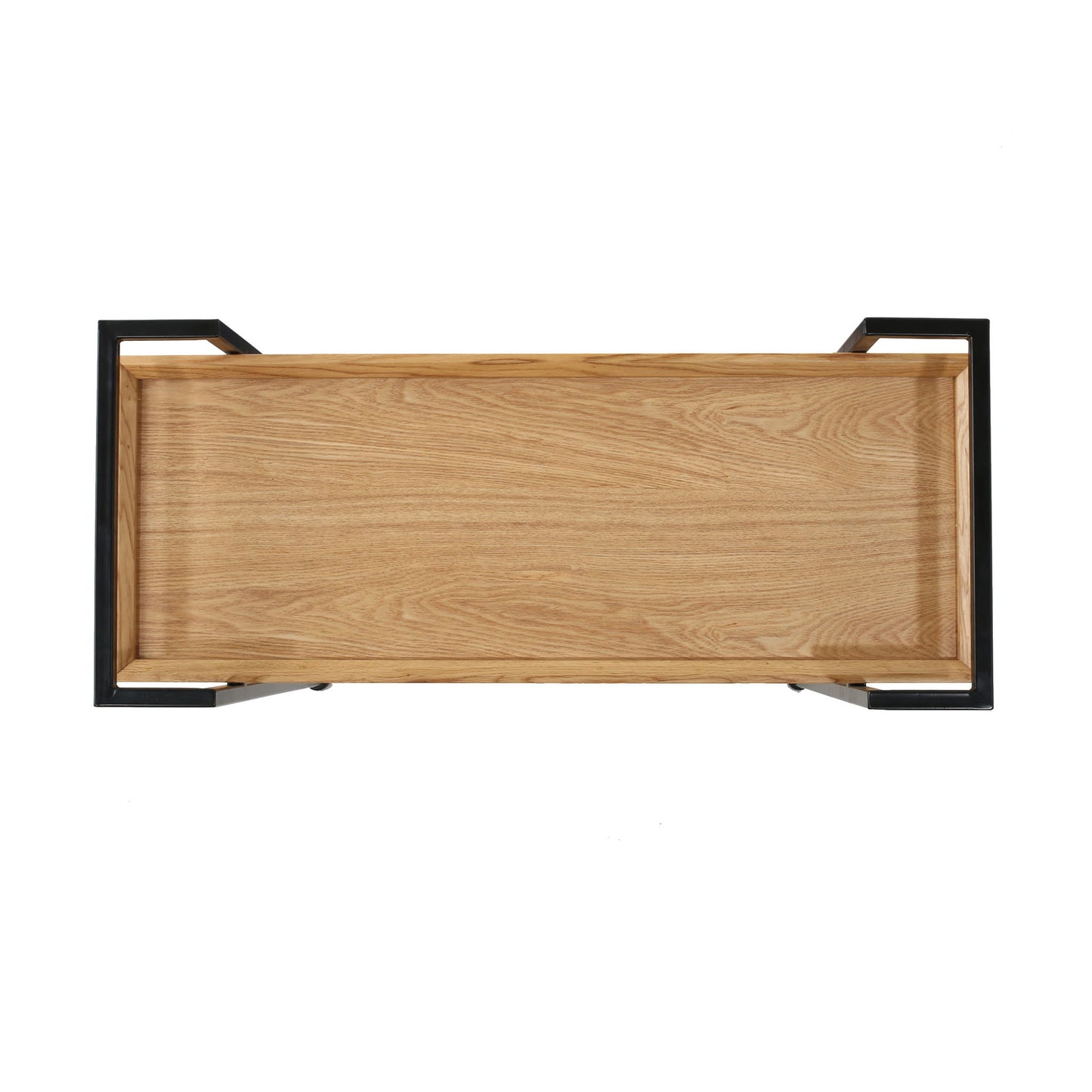 Modern Industrial Bar Cart With Shelving And Casters