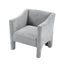 Barrel Accent Chair With Enclosed Arms