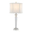 Diamond - Torch Contemporary Crystal Table Lamp (Set of 2) - Clear / Off White / Polished Nickel