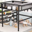 Loft Bed With 4 Tier Shelves And Storage