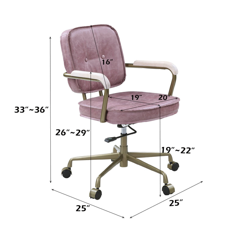 Siecross - Silla de oficina de cuero flor