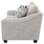 Lido - Upholstered Loveseat With Tapering Block Legs - Light Gray