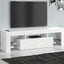 TV Stand, Console, Media Entertainment Center, Storage Cabinet, Glossy Contemporary & Modern - White