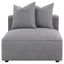 Amherst - Armless Chair With Accent Pillow - Gray