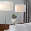 Master - 29" Contemporary Table Lamp (Set of 2) - Polished Nickel / White
