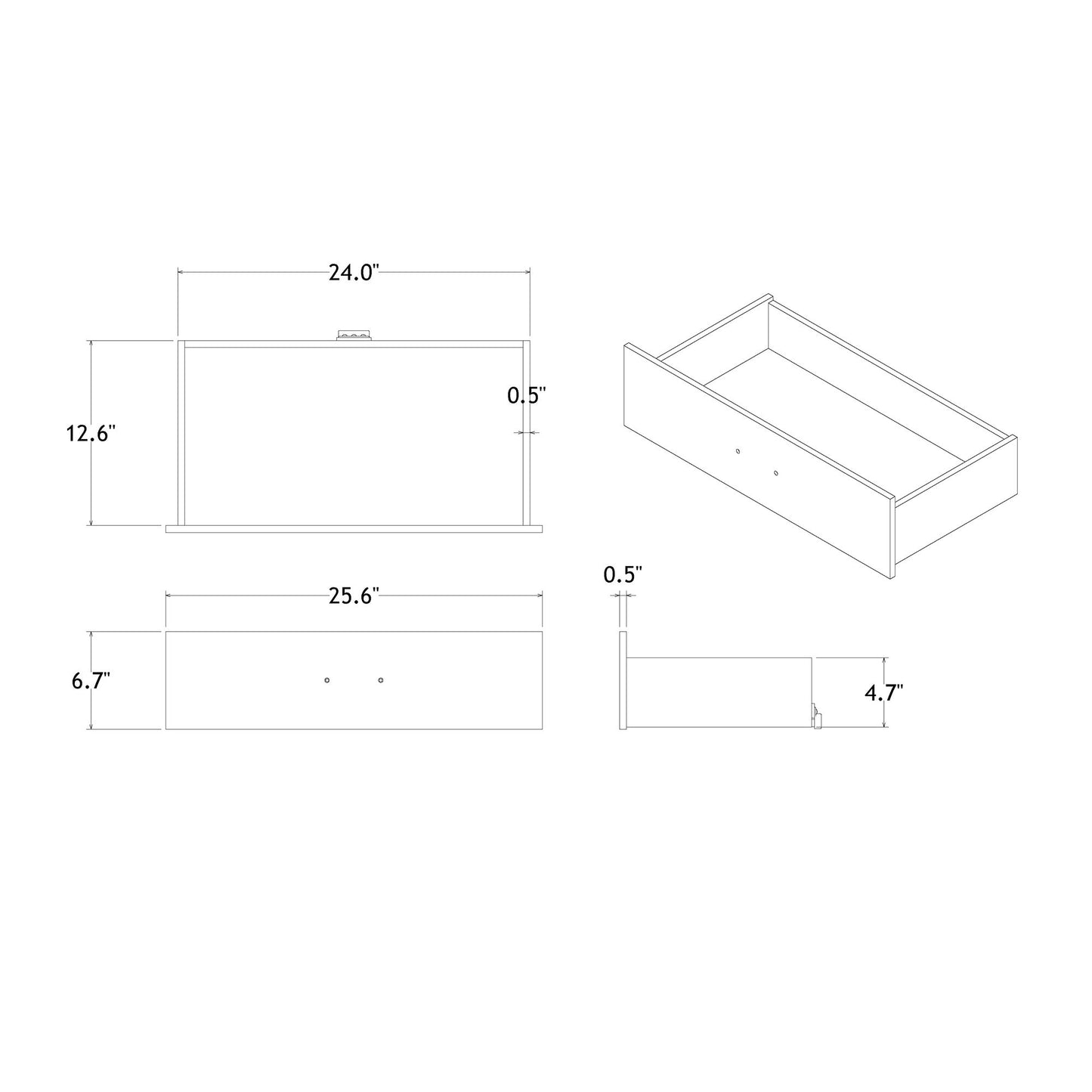 Charlston - 5 Piece Bedroom Set With LED Headboard