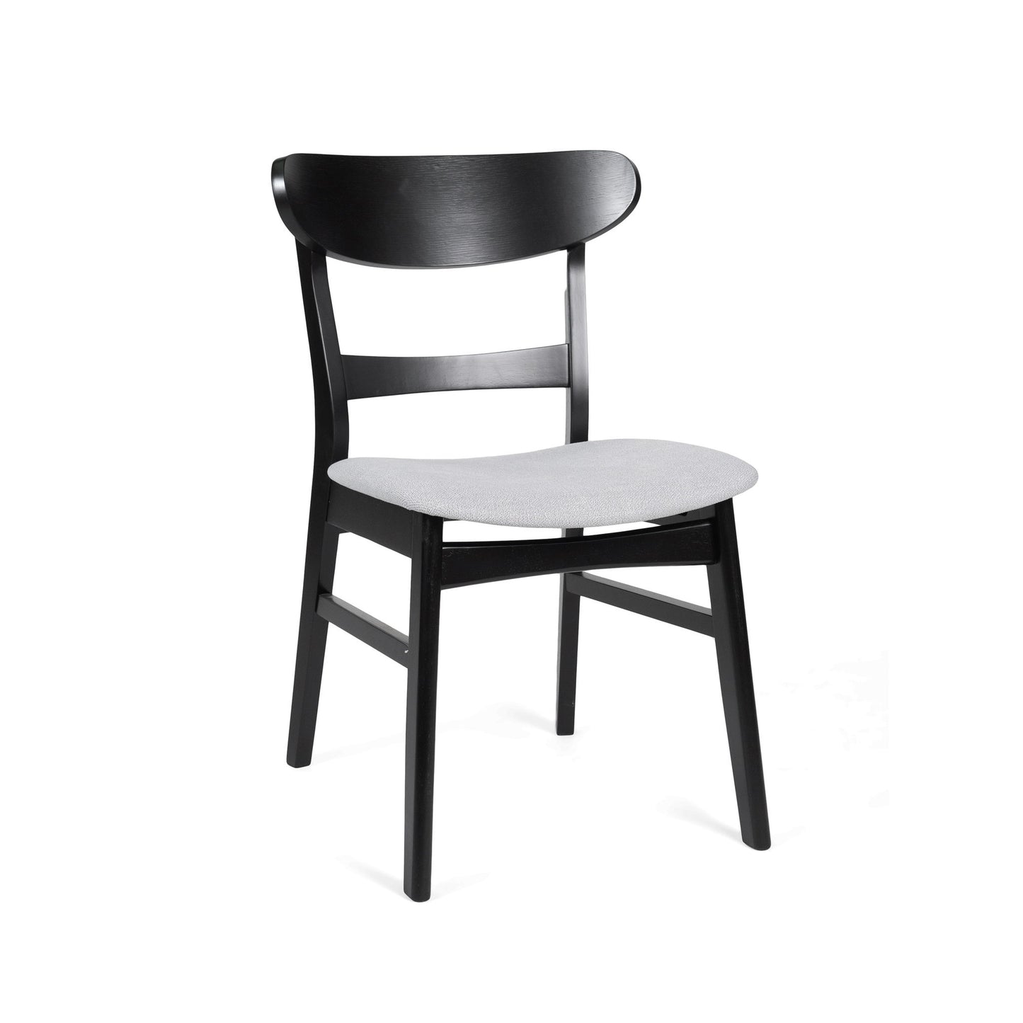 Mid Century Dining Chairs With Cushioned Seats And Wood Frame (Set of 2)