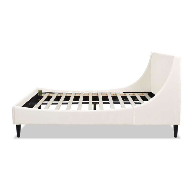 Aspen - Juego de cama de plataforma moderno con cabecero capitoné vertical