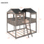 Bunk Bed With Roof, Window, Guardrail, Ladder