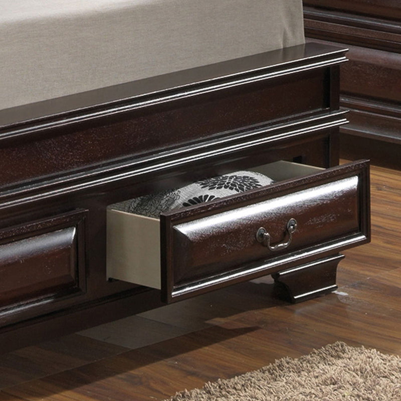 LaVita - Cama con almacenaje elegante de transición
