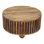 Slatted Round Coffee Table - Beige