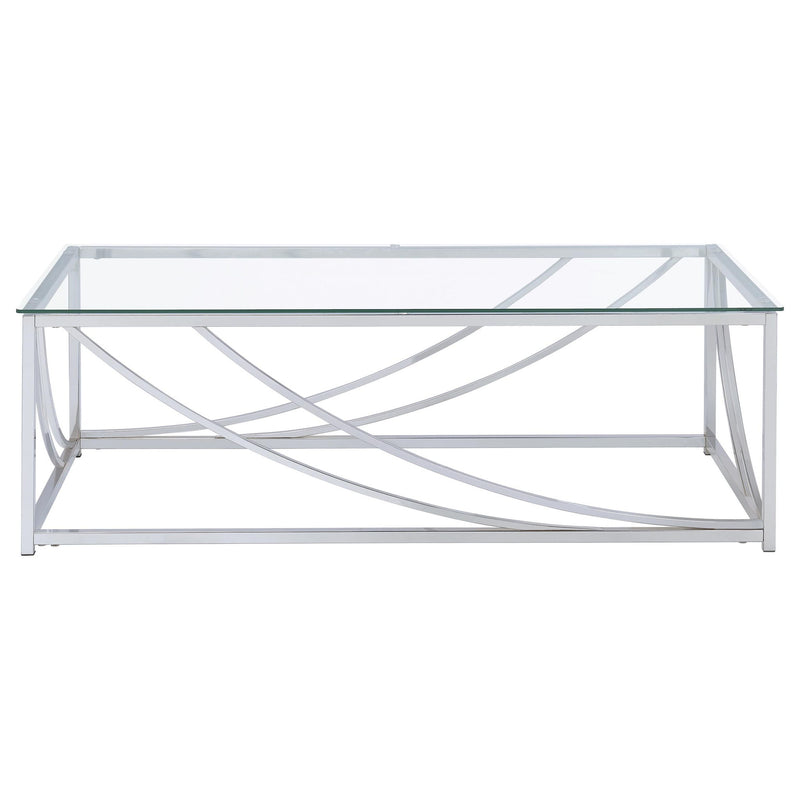 Kempton - 2 Piece Coffee And End Table Set - Chrome