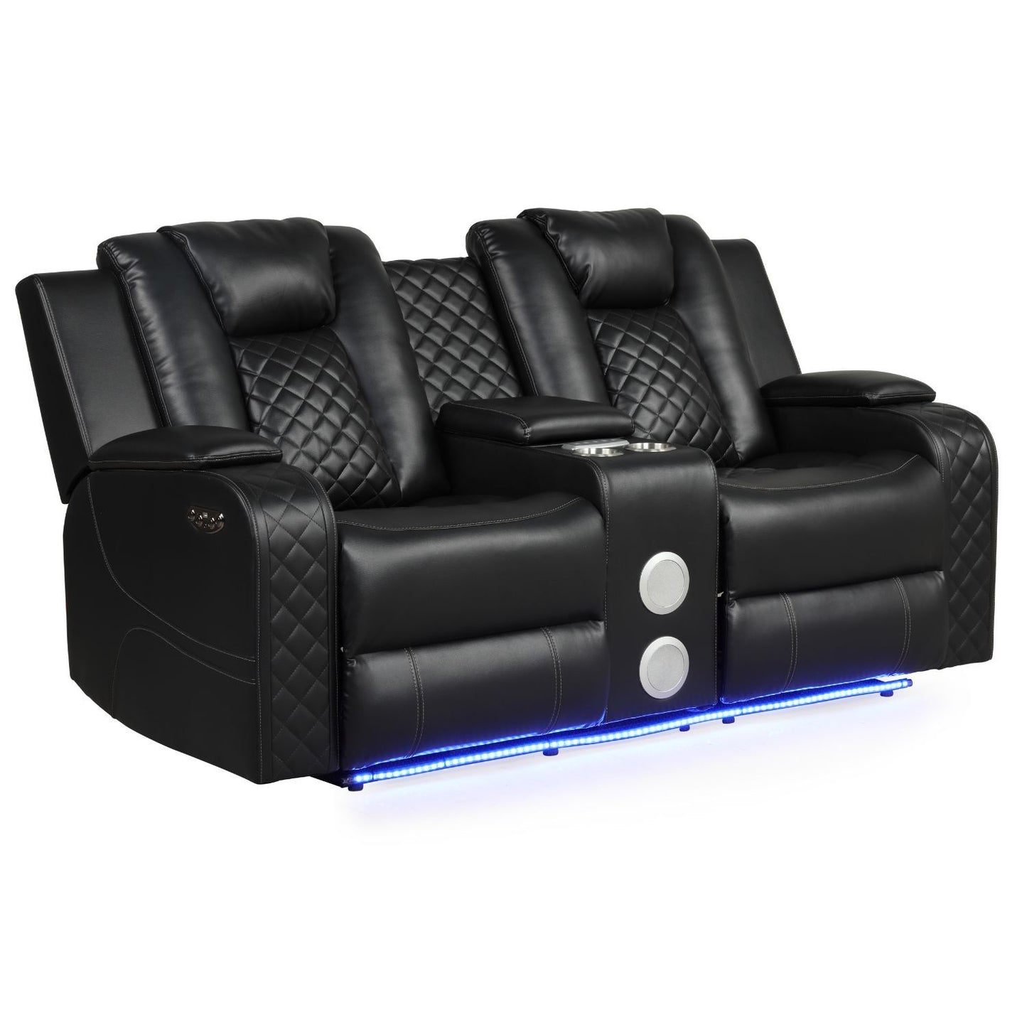 Benz - LED & Power Recliner With Adjustable Headrests And Ambient LED Lighting