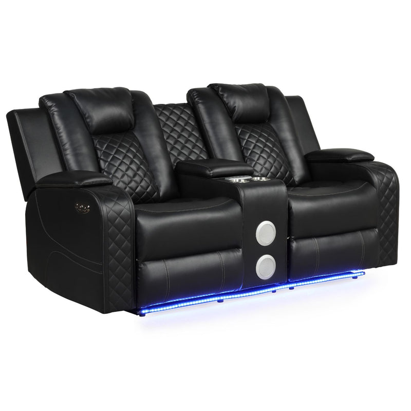 Benz - LED & Power Recliner With Adjustable Headrests And Ambient LED Lighting