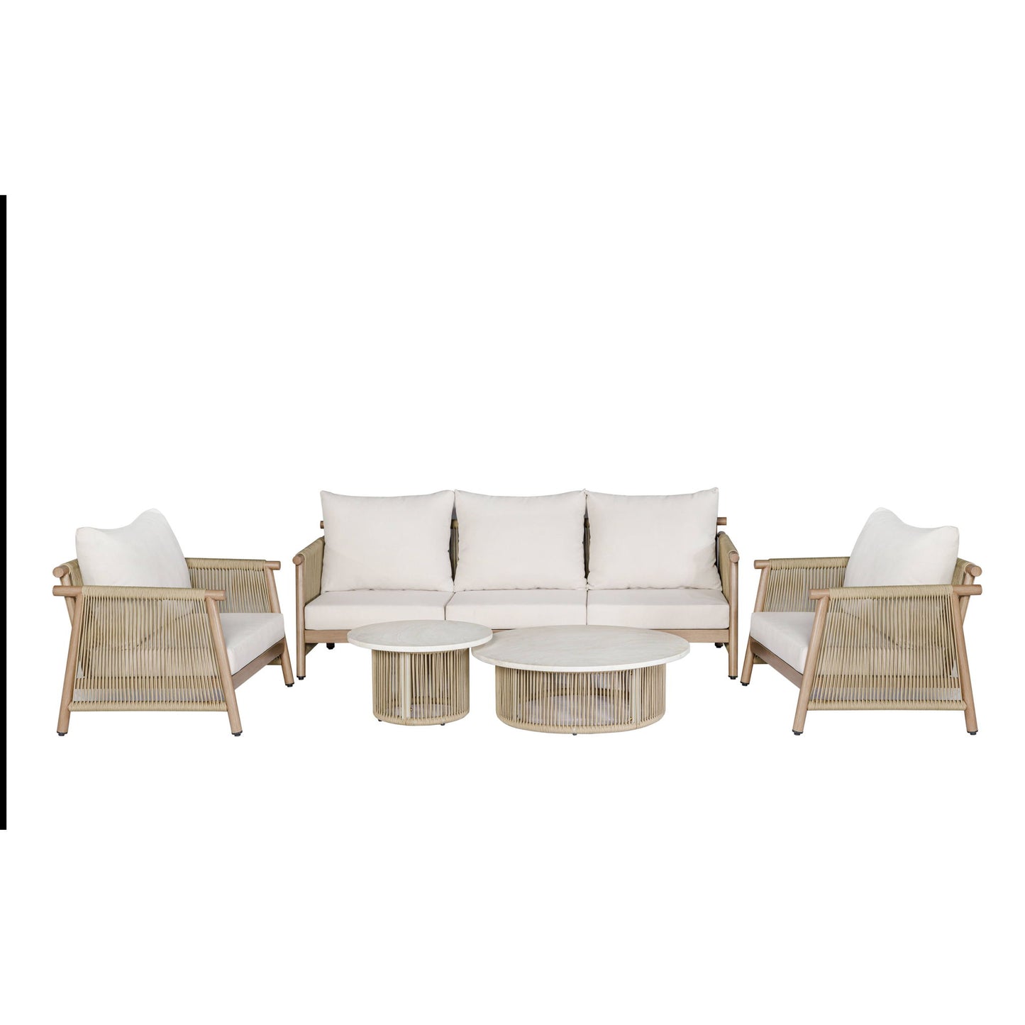 Zira - 5 Piece Patio Sofa Set - Beige