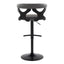 Gardenia - Contemporary Adjustable Barstool With Swivel With Rounded T Footrest (Set of 2)