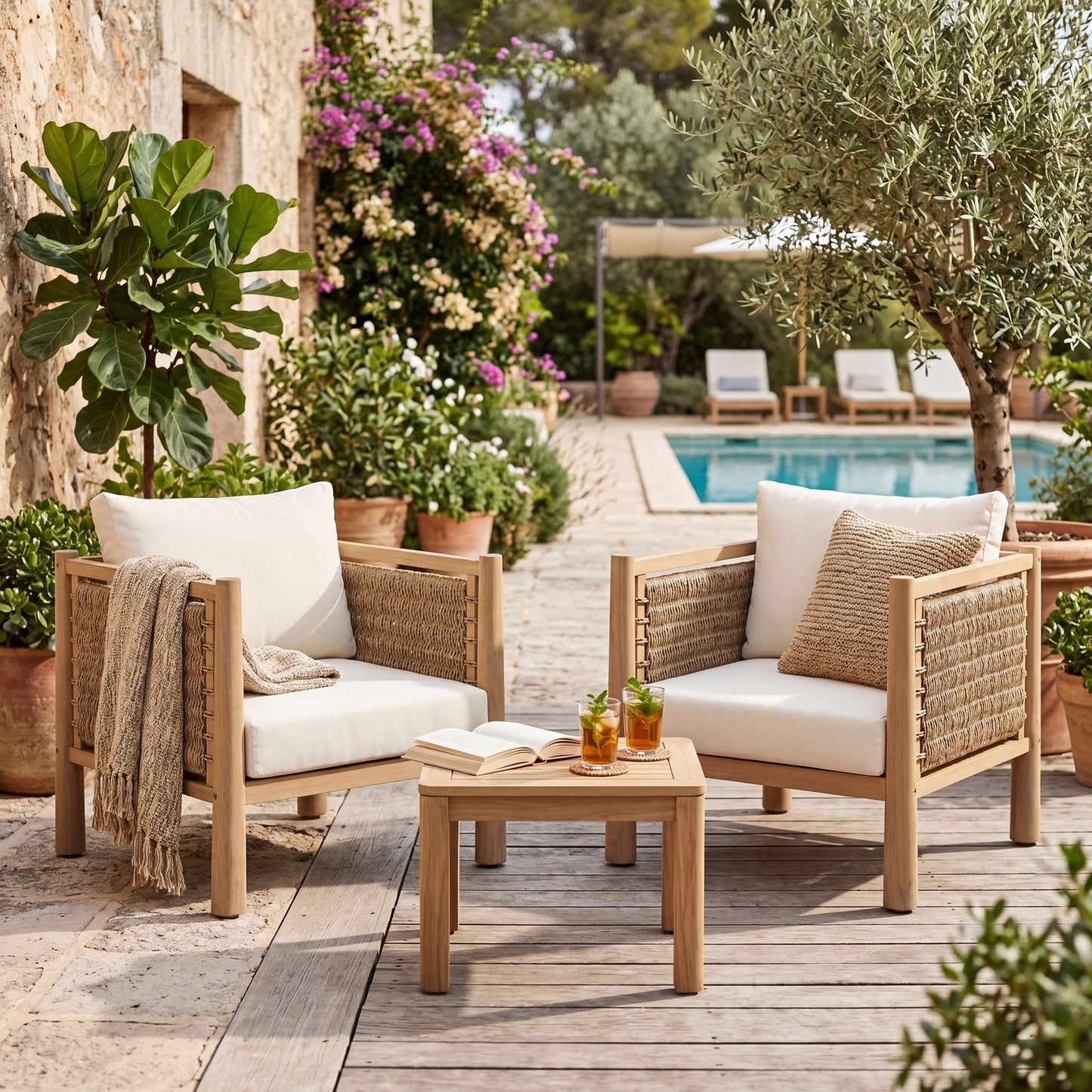 Modern Patio Chair With Armrests