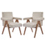 Contemporary Poppy Fabric Dining Armchair With Rubberwood Legs