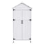 Storage Shed With Double Doors For Outdoor Garden Tool Organization - White