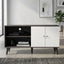 Amidon - TV Stand, With 2 Storage Shelves And 1 Cabinet