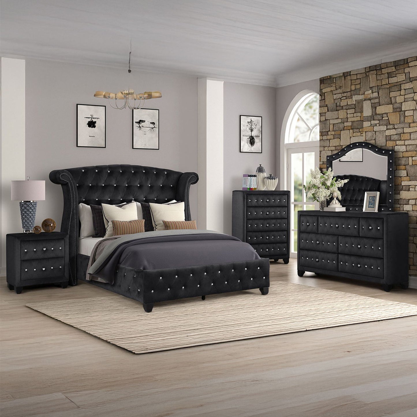 Sophia - Upholstered Bedroom Set