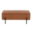 Daniella - Contemporary Storage Bench - Black / Camel