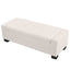 Textured Boucle Ottoman Bench With Hinged Lid For Seating And Storage - Beige
