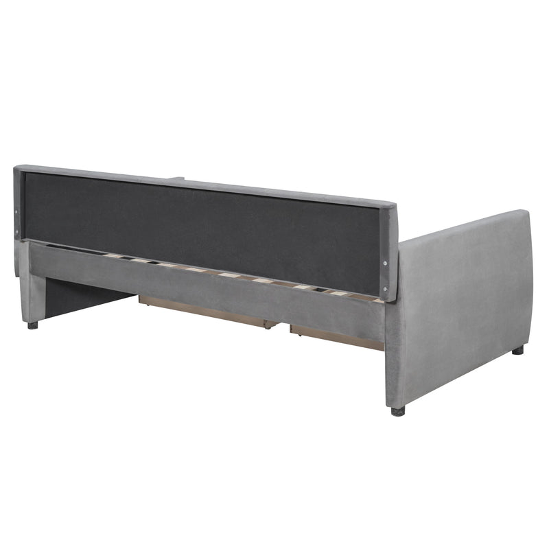 Upholstered Daybed With Slat Support