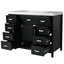Bathroom Vanity With Sink, 2 Doors 8 Drawers, Soft Close System, Classic Design