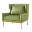 Elegant Curved Armrest Accent Armchair