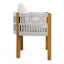 Outdoor Dining Chairs With Mix Rope Handles (Set of 2)