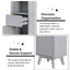 Tall Bathroom Storage Cabinet With Adjustable Shelves And 1 Drawer & Door
