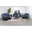 Brier - Upholstered Padded Arm Recliner Chair With Manual Recline And Pillowtop Arms - Blue