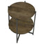 Accent Table With X-Frame And Bottom Shelf - Brown