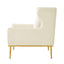 Elegant Curved Armrest Accent Armchair