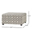 Richmond - Storage Ottoman With Unique Pattern And Ample Storage - Gray