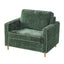 Accent Chair Upholstered Single Sofa With Square Arms, Sewn Pillow Back For Living Room