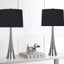 Diana - Contemporary Table Lamp (Set of 2) - Polished Nickel / Black Satin
