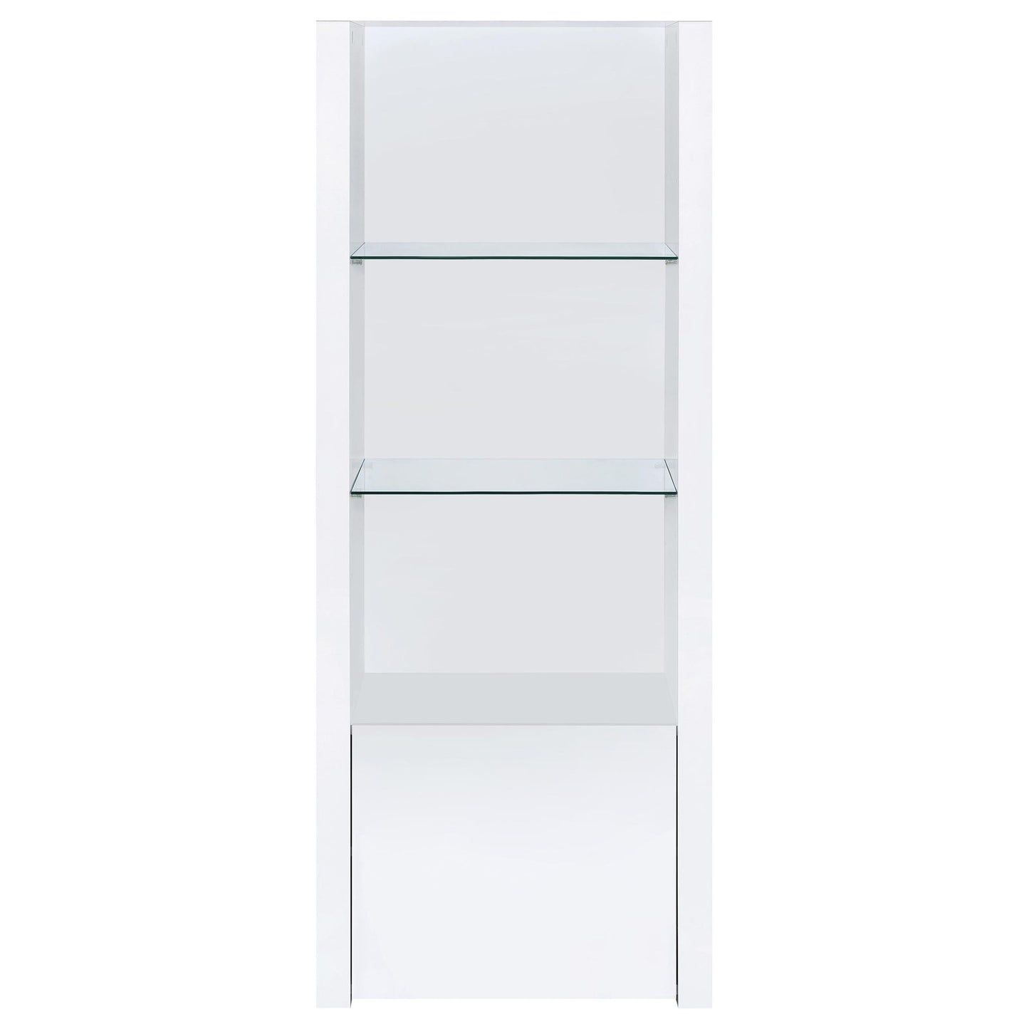 Lance - 3 Piece TV Entertainment Center With Shelves - Gloss White