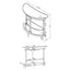 Strick - Freestanding Glass Top Home Bar Wine Cabinet - White