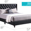 Upholstered Nailhead Trim Chic Bed