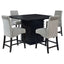 Shandra - 5 Piece Set With Counter Height Table And Stools - Black