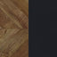 Herringbone - 3 Panel Screen - Brown