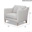 Chair With High Track Arms - Beige
