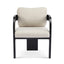 Dining Chairs With Pillow Back (Set of 2) - Beige / Black